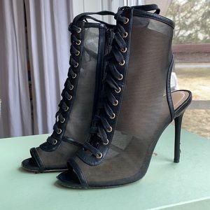 ALDO Black ankle boot open toes